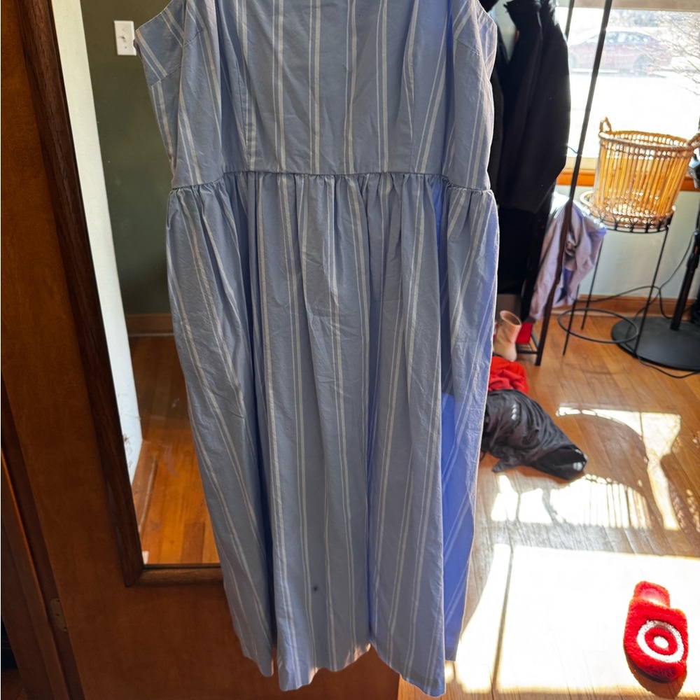 a new day Blue and White Striped Maxi Dress